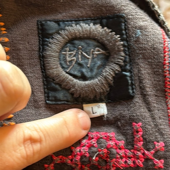 Grey Biya Johnny Was Longsleeved Embroidered Cardigan L - Picture 7 of 10